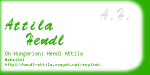 attila hendl business card